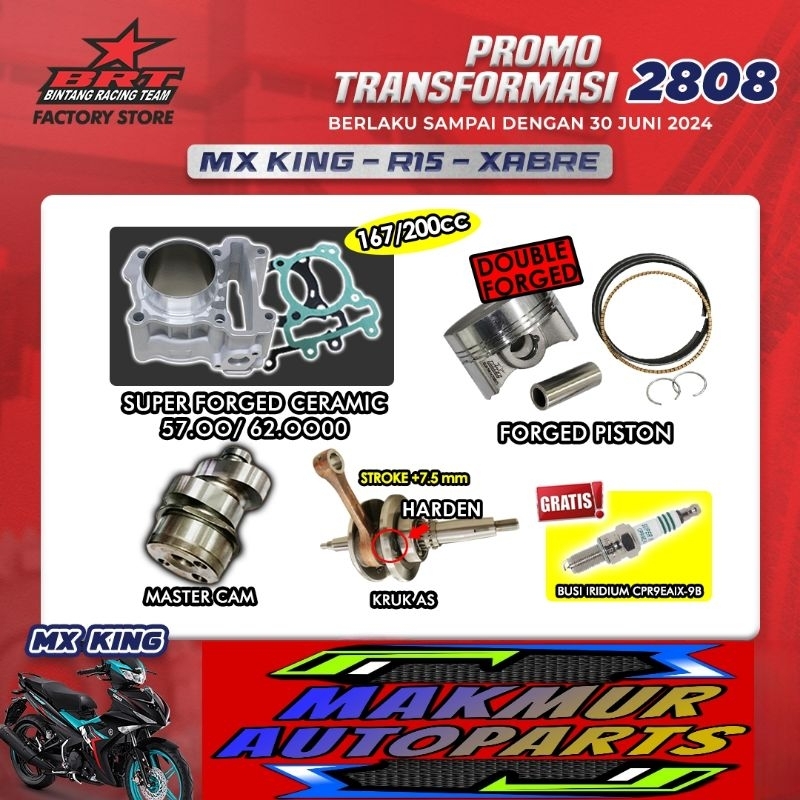 Jual Promo Transformasi BRT 2808 Paket Bore Up 176/200cc MX King / R15 ...