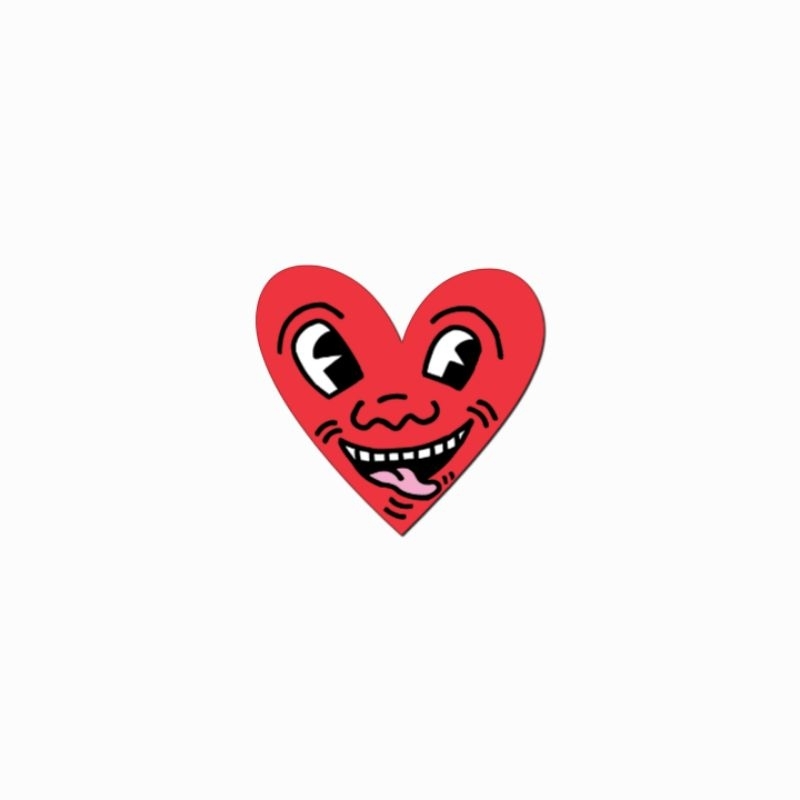 Jual sticker Keith Haring heart stiker vintage artwork | Shopee Indonesia