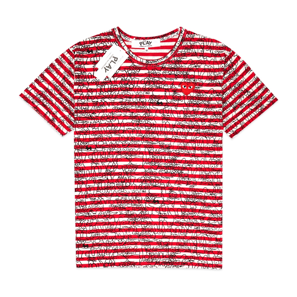 Jual CDG Play X Matt Groening Stripes T Shirt Shopee Indonesia