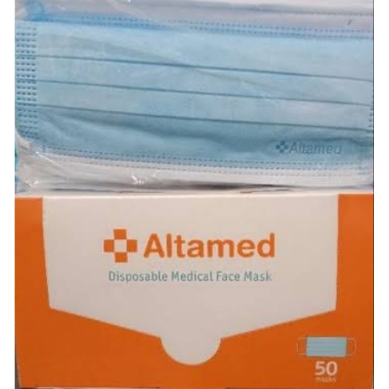 Jual Masker Medis Earloop Altamed biru 3ply per box isi 50 pcs | Shopee ...