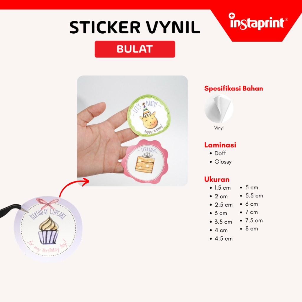 Jual Cetak Sticker Vynil,Label bulat anti air,label makanan bulat ...