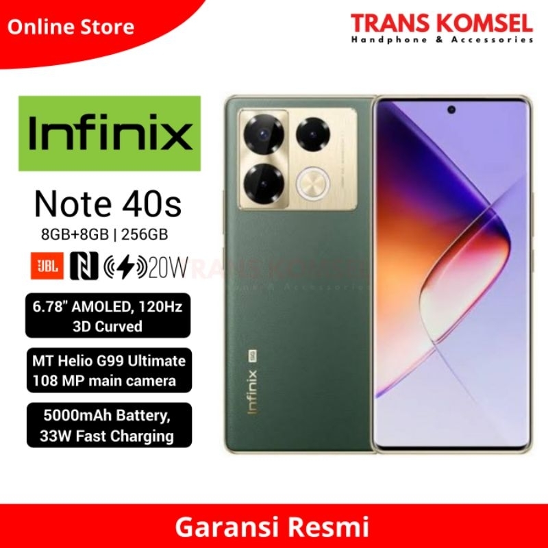 Jual Infinix Note 40s 8GB+8GB/256GB (Garansi Resmi) Shopee Indonesia