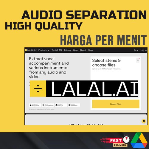Jasa Audio separation/Split audio menggunakan Lalal.ai