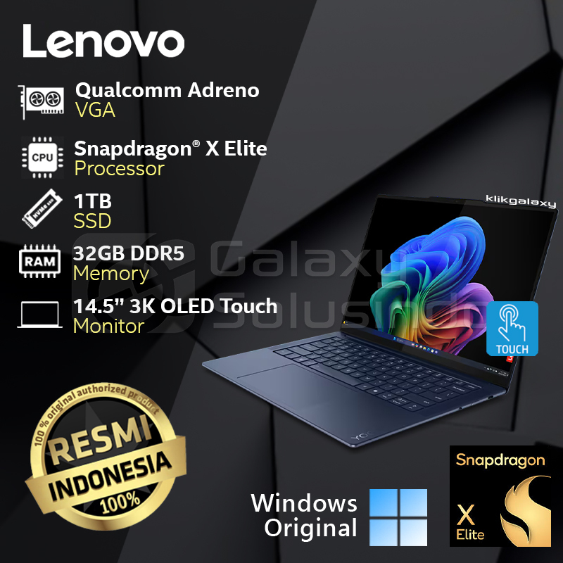 Jual Lenovo Yoga Slim 7X 14Q8X9-10ID - Snapdragon X Elite 1TB SSD 32GB ...