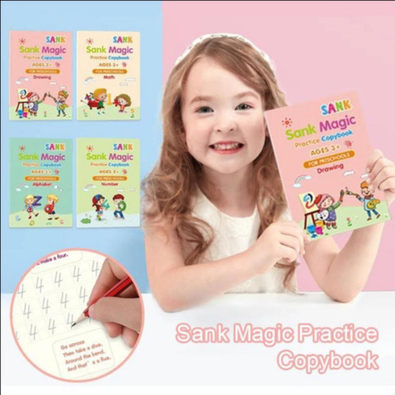 Jual Buku Edukasi Sank Magic Book Anak (PAKET 4 BUKU+PEN) Belajar ...