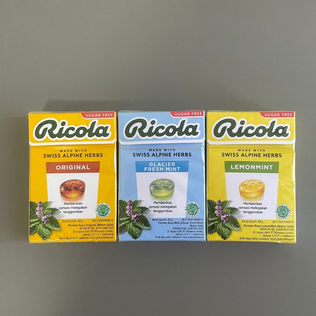 Jual RICOLA permen sugar free 40 gr | Shopee Indonesia