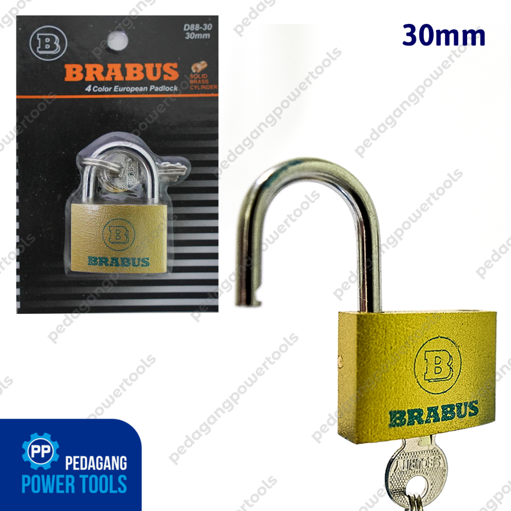 Jual BRABUS GEMBOK KUNING 30 MM LEHER PENDEK KUNCI PAGAR RUMAH BESI ...