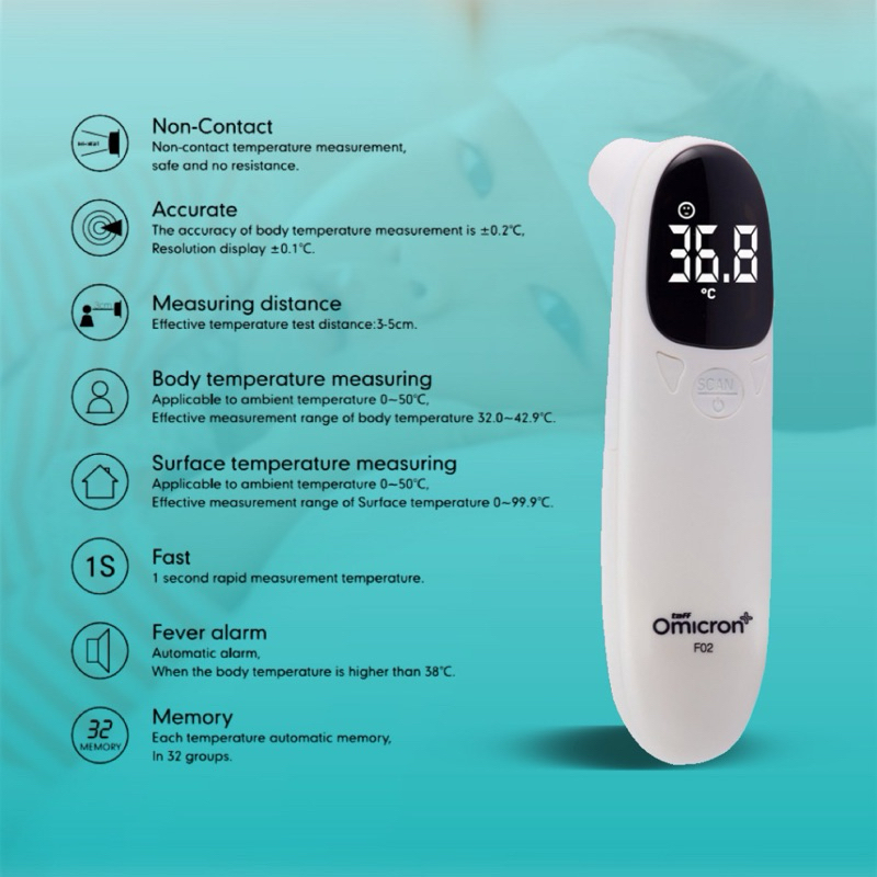 Jual Termometer Anak Suhu Tubuh Digital Infrared Non Contact ...