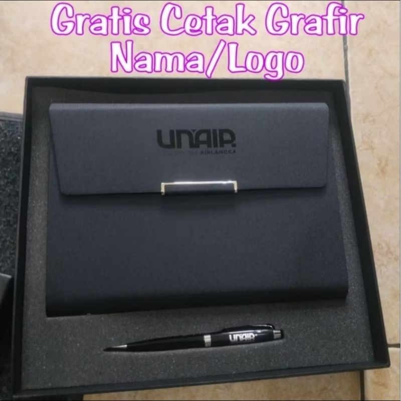 Jual Gift Set Hampers Note A5 & Pulpen Stainless Gratis Ukir Nama/Logo ...