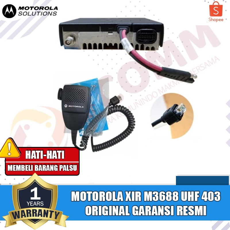Jual MOTOROLA Xir M3688 M 3688 UHF 403 40Watt 25Watt Radio Rig Motorola ...