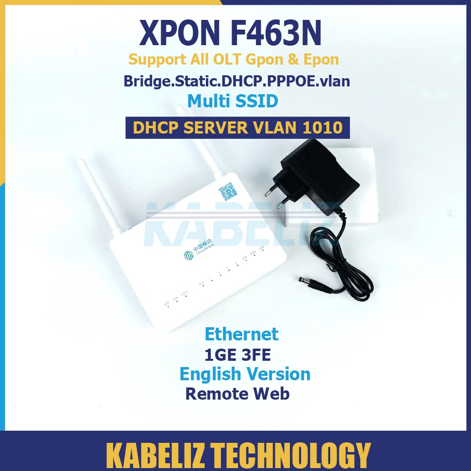 Jual KODE S65Y ONU XPON ZTE F463N F663NV3 SUPPORT ALL OLT EPON DAN ALL ...