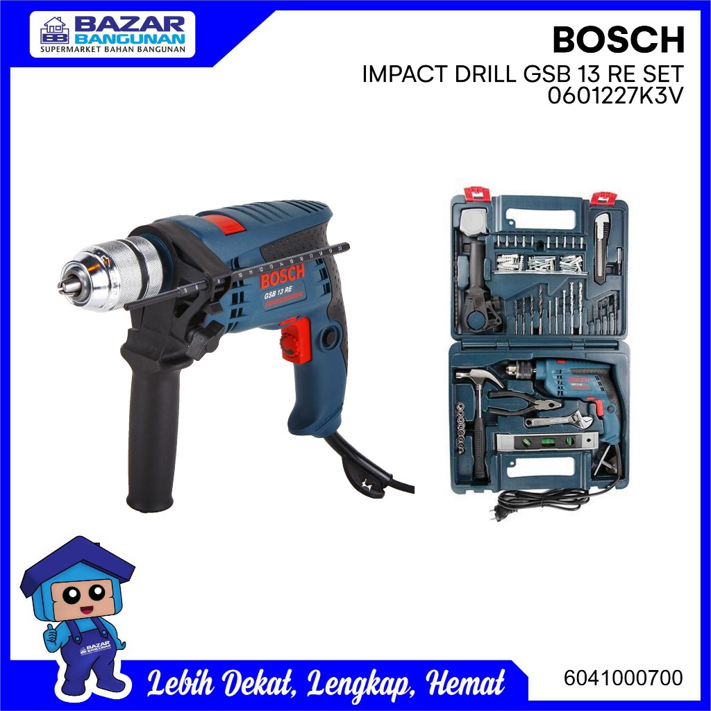 Jual Bosch - Paket Mesin Bor / Hammer Drill Tangan Listrik Gsb 13 Re ...