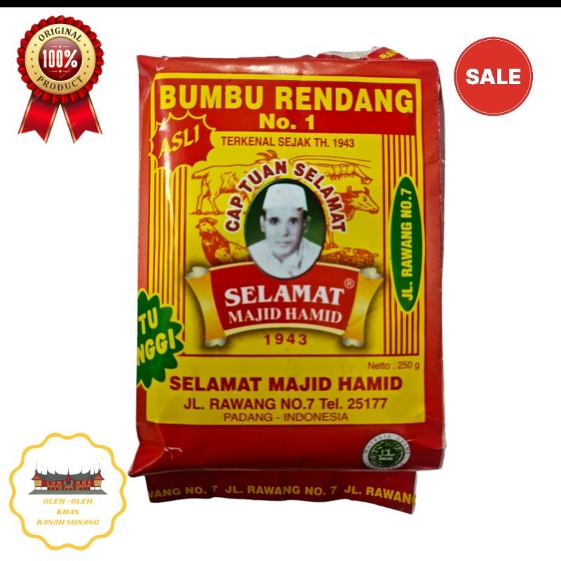Jual BUMBU RENDANG PADANG ASLI 250 GRAM(ORIGINAL GARANSI UANG KEMBALI ...
