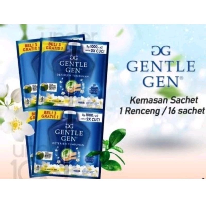 Jual (1 Renceng isi 16pcs) GENTLE GEN LIQ SACHET 80ml | Shopee Indonesia