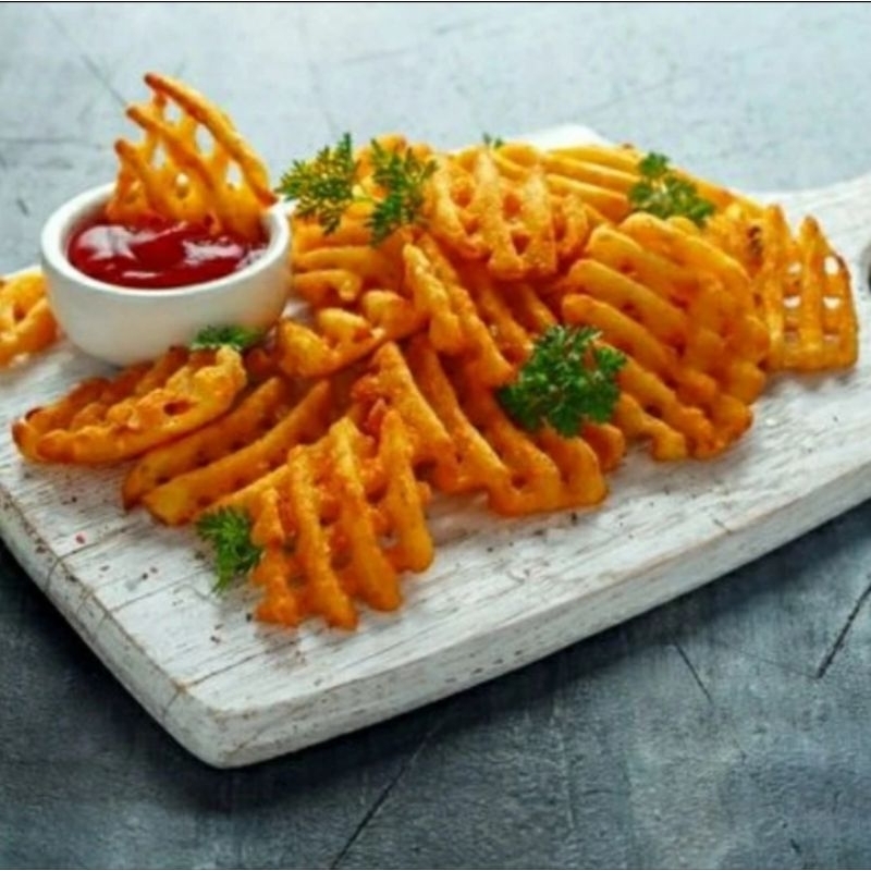 Jual Frozen Crisscut French Fries Kentang Waffle G Shopee Indonesia