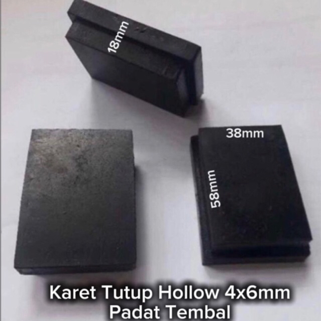 Jual Karet kaki rak besi hollow 4x6mm hollo besi padat | Shopee Indonesia
