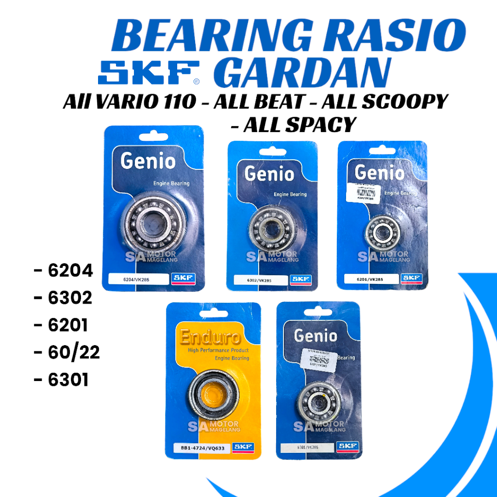 Jual SKF LAHAR GARDAN LAHAR LAHER BEARING GIGI RASIO CVT BEAT KARBU/ FI ...