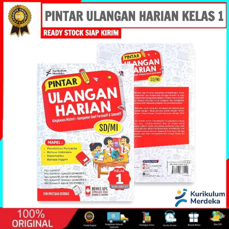 Jual Buku Pintar Ulangan Harian Sd/Mi Kelas 1 Kurikulum Merdeka ...