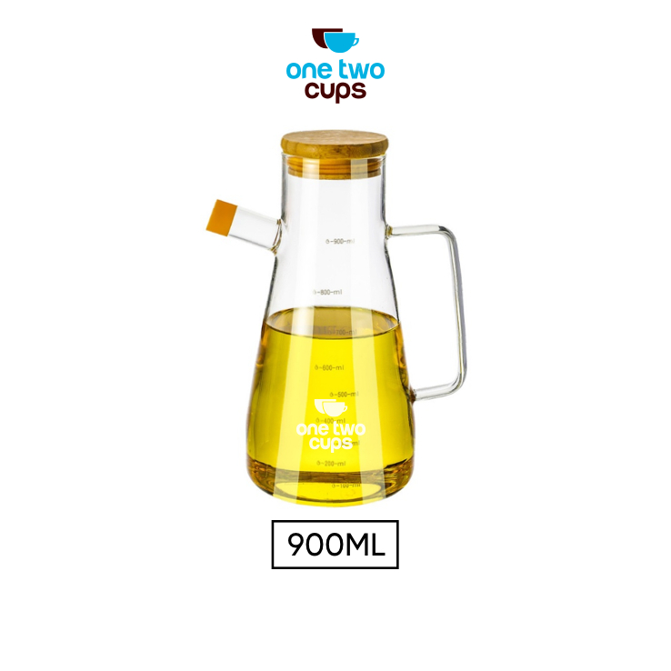 Jual One Two Cups Botol Minyak Borosilicate Glass Oil Pot 900ml