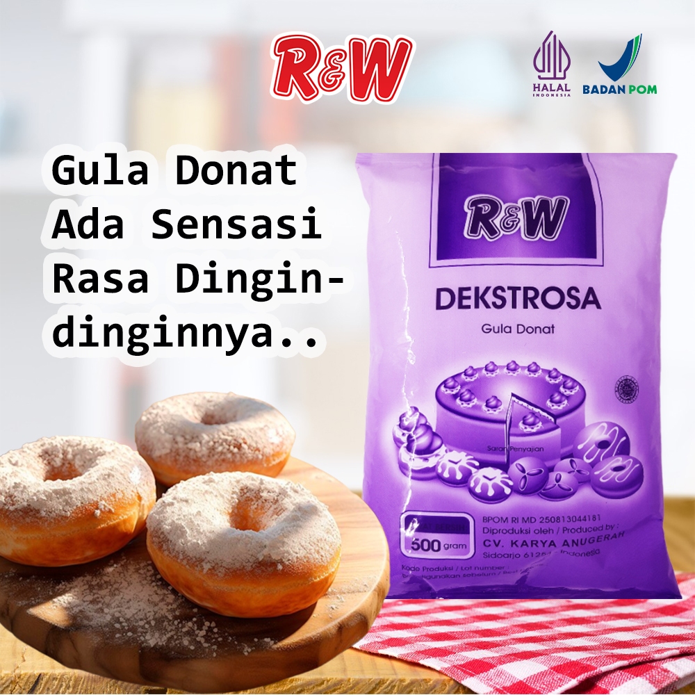 Jual R&W Rajawali Dektrosa 500 Gram Gula Donat Bubuk Halus Sensasi ...