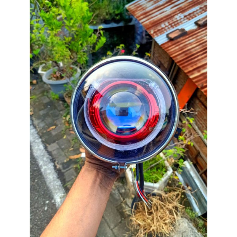 Jual PRE ORDER Batok CB125 Biled AES UX-1 Devil RGB Hp Batok CB Sistem ...