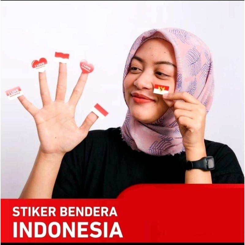 Jual stiker pipi merah putih/stiker 17 Agustus/ stiker bendera ...