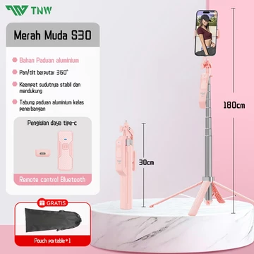 TNW S30 Tongsis Tripod Bluetooth 1.8m Fill Light Tongsis Tripod Remote Tongsis Hp Selfie Stick