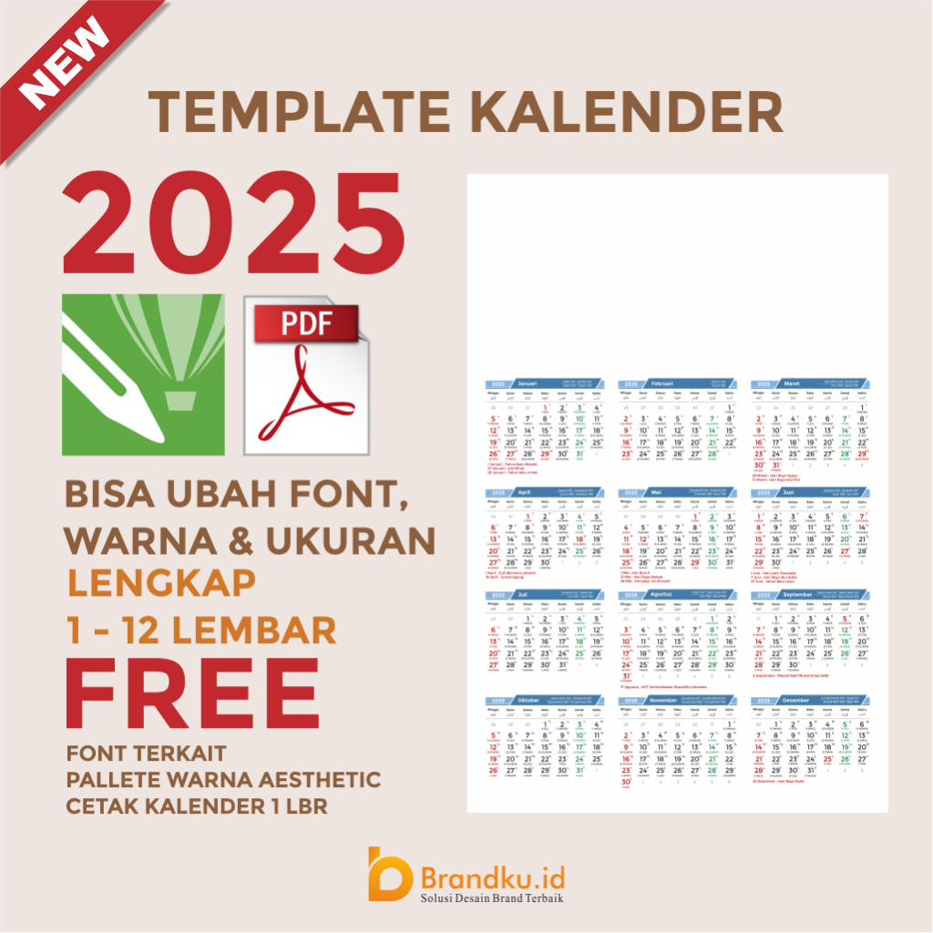 Kalender 2025 Corel Draw 