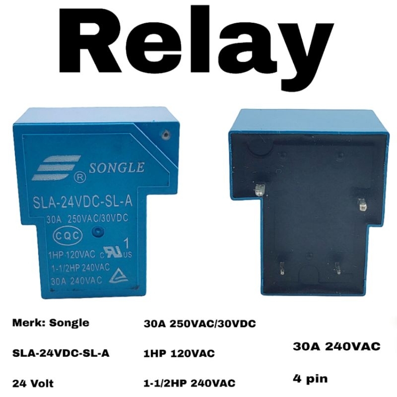 Jual Relay Songle Kodok DC 24V 4 Pin SLA-24VDC-SL-A 24 Volt 4p Power ...