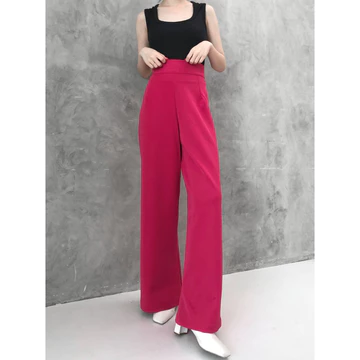 Chloebeautyshop Celana Kulot Panjang Highwaist Wanita