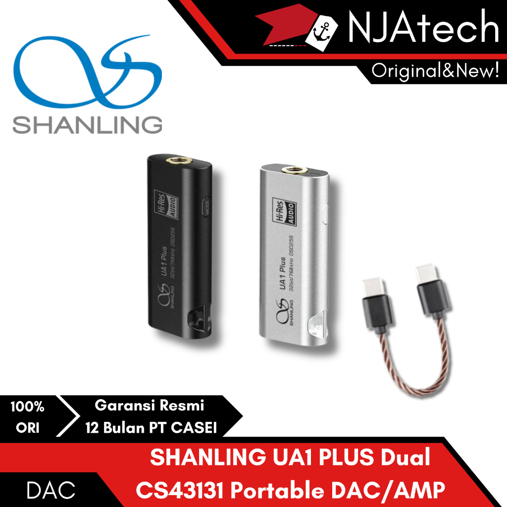 Jual Shanling UA1 Plus / UA1+ Dual CS43131 Portable USB DAC / Amplifier ...