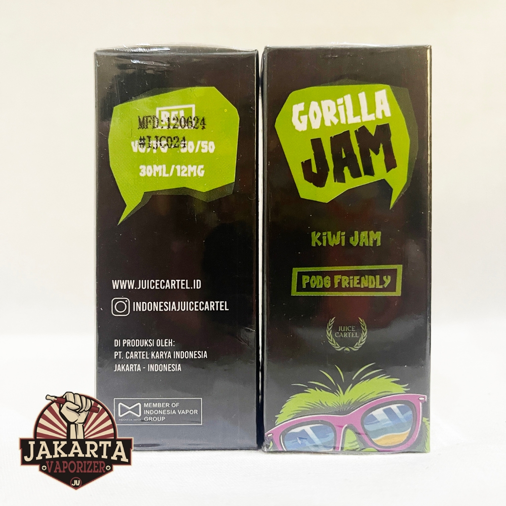 Jual GORILLA JAM KIWI JAM PODS 30ML 12MG BY JUICE CARTEL | Shopee Indonesia