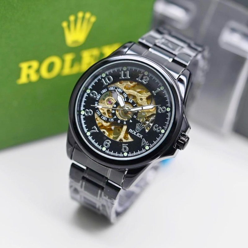 ROLEX AUTOMATIC Jam Tangan Pria Rantai Full Steinless Steel Solid