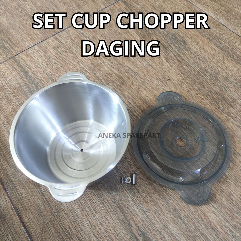 Jual SET CUP CHOPPER DAGING BAHAN STAINLESS | Shopee Indonesia