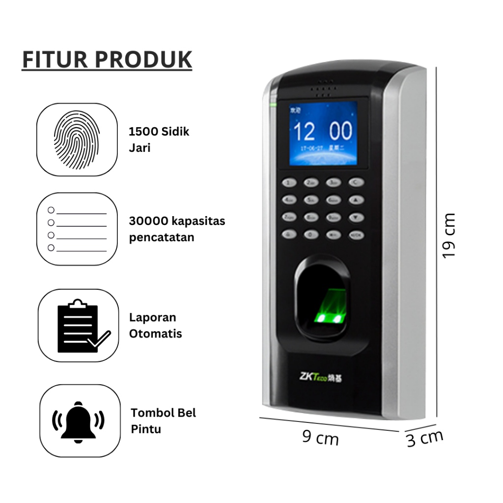 Jual Mesin Absen ZKTECO SF200 Fingerprint Access Door | Mesin Absensi ...
