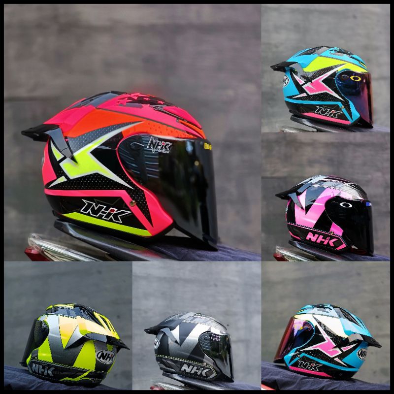 Jual NHK R6 MOTIF PAKET GANTENG VENOM VISOR PNP WITH SPOILER | Shopee ...