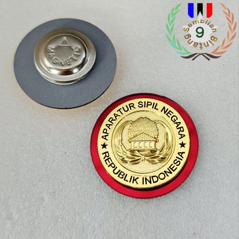 Jual Pin Korpri ASN Bulat Premium Magnet | Shopee Indonesia
