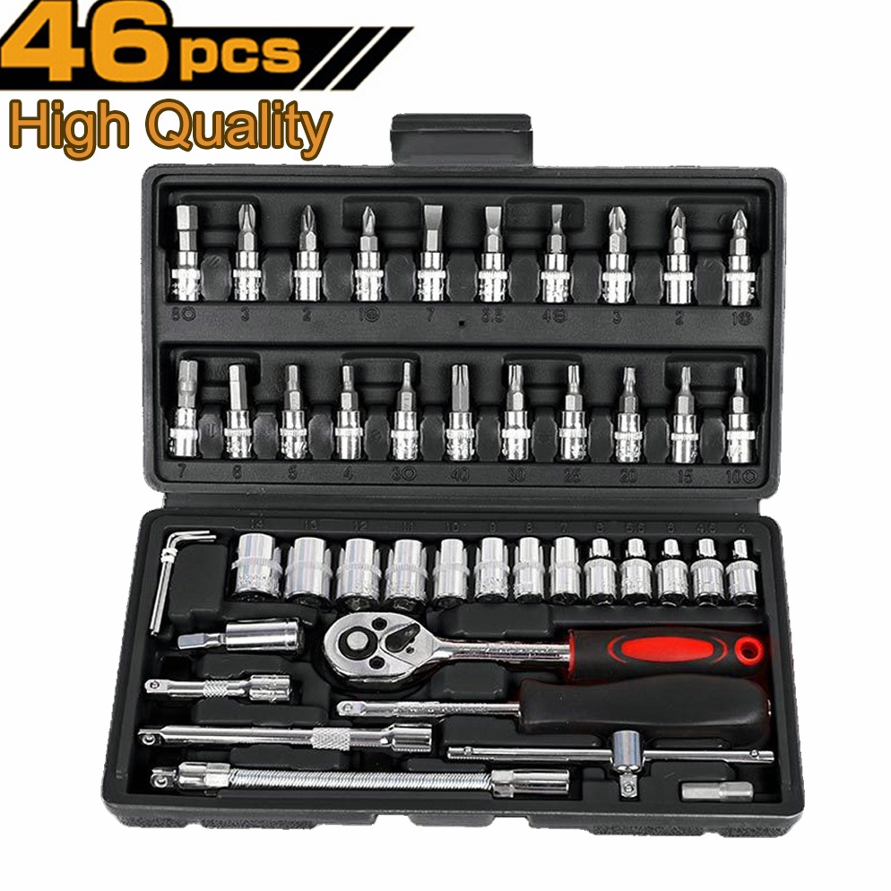 Jual Harga Spesial Kunci Socket Wrench Pas Socket Set 14 Car Repair ...
