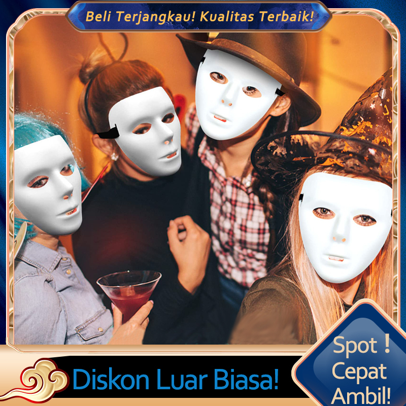 Jual Topeng hihop Bentuk Hantu Kamen Rider Bahan PVC Warna Putih Untuk ...