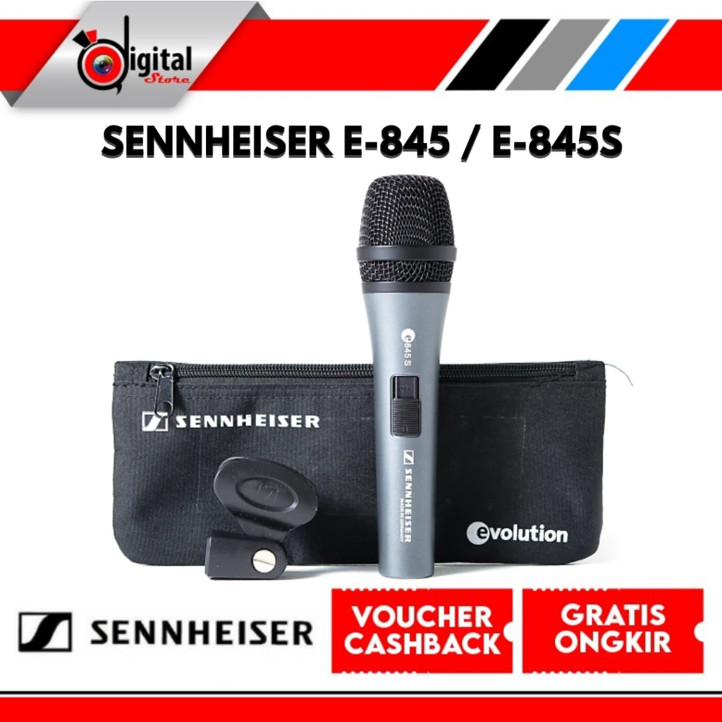Jual Sennheiser E845S E845 - Supercardioid Handheld Dynamic Microphone ...