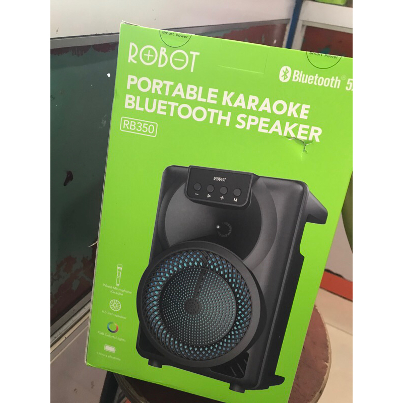 Jual SPEAKER ROBOT RB350 PORTABLE KARAOKE SPEAKER DENGAN WIRED ...