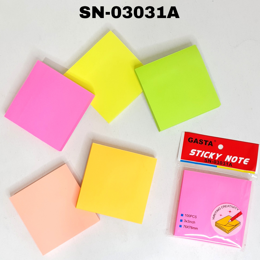 Jual STICKY NOTE 5 WARNA 3 INCH X 3 INCH 100 LEMBAR | 1 PACK | Shopee ...