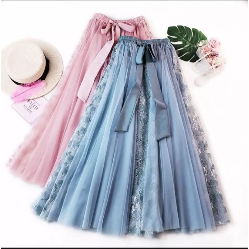 Jual ROK TILE TUTU KOMBINASI TERBARU RENDA BORKAT KE KINIAN WANITA ...