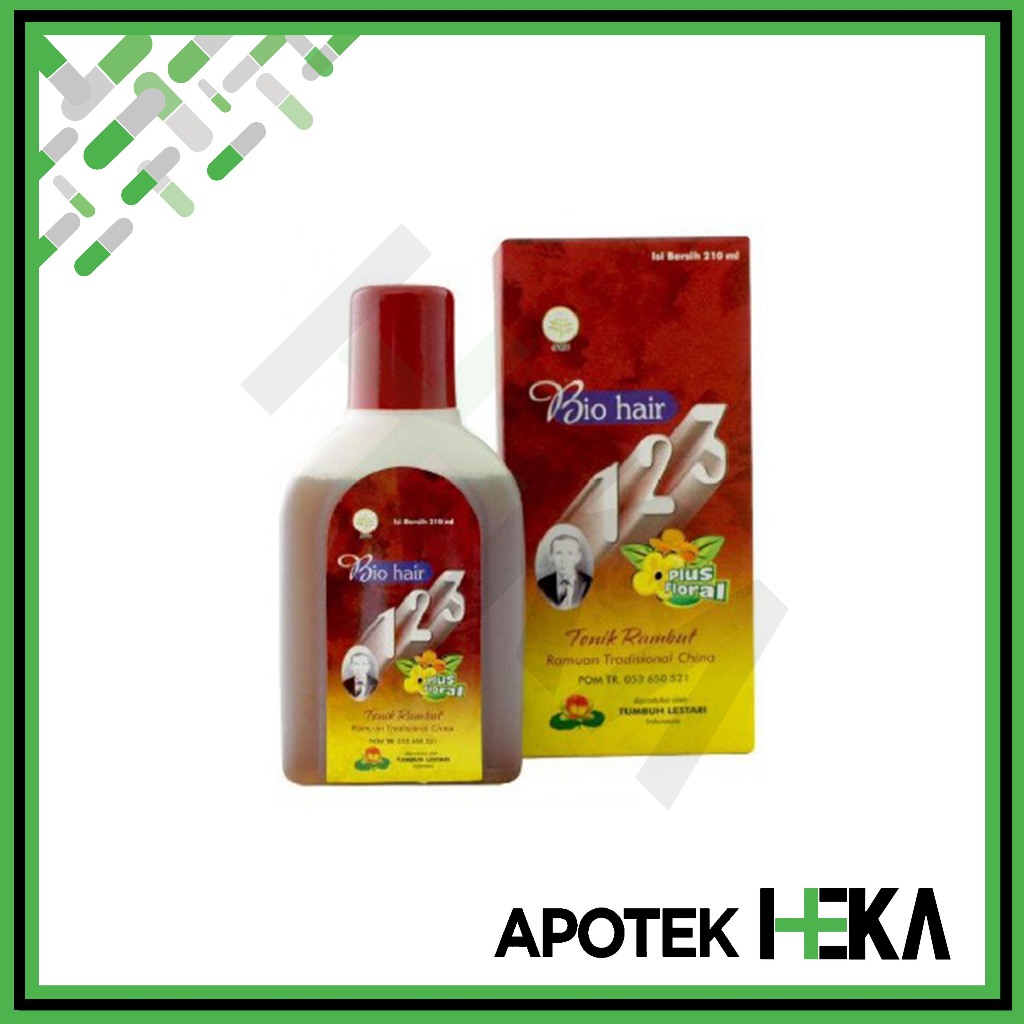 Jual Bio Hair 123 Floral Red / Green 210 ml - Tonik Penumbuh Rambut ...