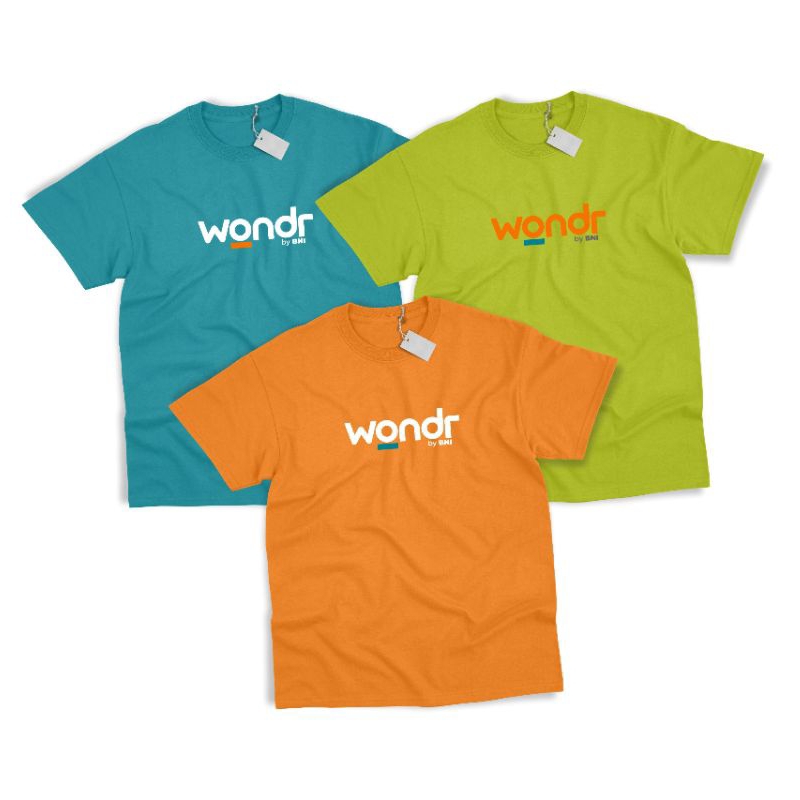 Jual Bisa Cod Ready Semua Warna Kaos Wondr By Bni Dewasa Kaos Seragam Wonder Bni Kaos