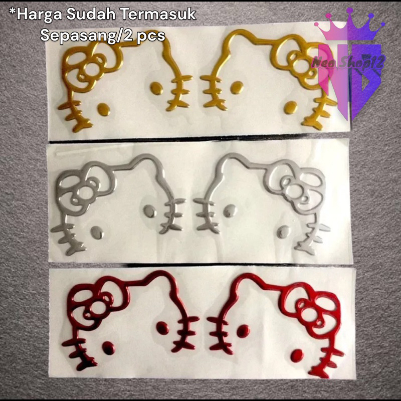 Jual Emblem Sticker 3D Hello Kitty Universal Spion Mobil Body motor ...