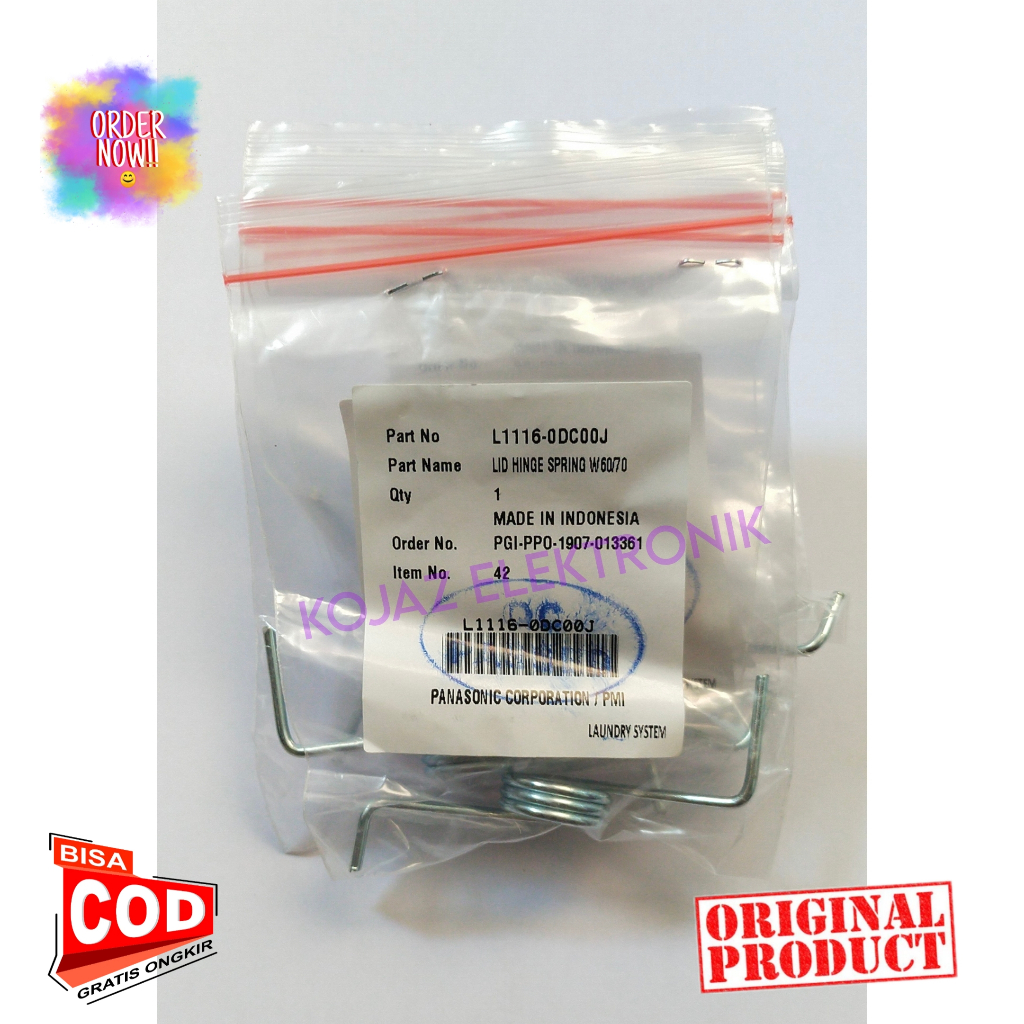 Jual LID HINGE SPRING ATAU KAWAT TUTUP PENGERING MESIN CUCI PANASONIK 2 ...