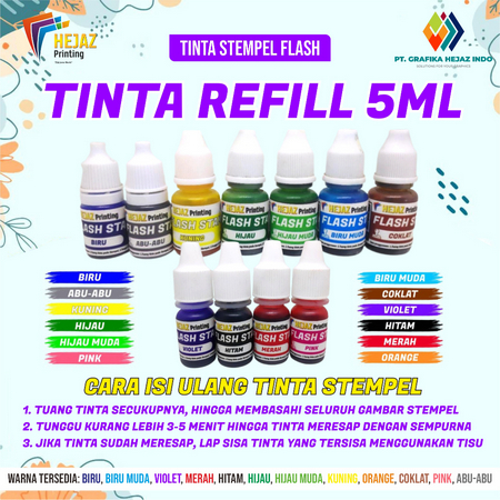 Jual Tinta Stempel Flash/Tinta Stempel/Tinta Stempel Warna/Tinta ...