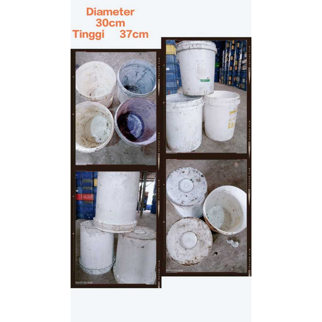 Jual WARNA RANDOM Ember plastik Bekas 25kg ember bekas 25kg polos ember ...