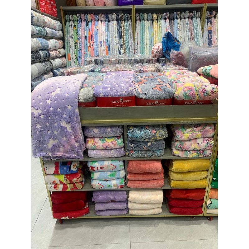 Jual King Rabbit Thermal Blanket Selimut Fleece polos 150 x200 cm ...